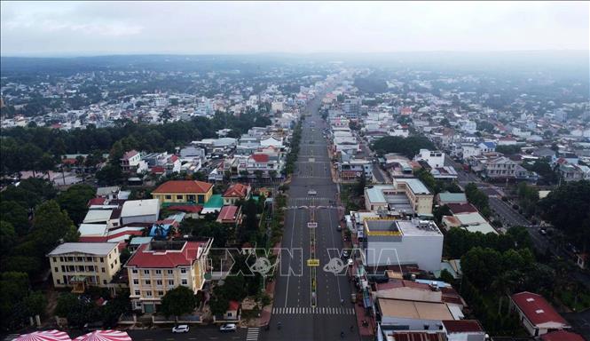 Một góc thị xã Bình Long, tỉnh Bình Phước. Ảnh: TTXVN phát

