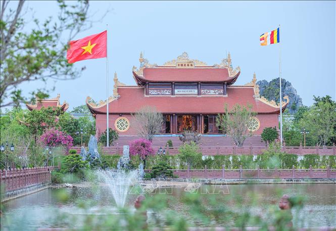 Trúc Lâm tự Tràng Kênh mô phỏng theo mô hình Chùa Đồng - Yên tử. Ảnh: Hoàng Hiếu - TTXVN