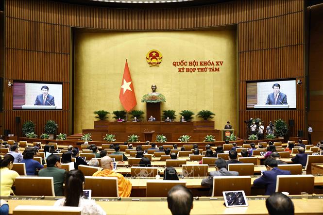 Chủ tịch nước CHXHCN Việt Nam Lương Cường phát biểu nhậm chức. Ảnh: TTXVN