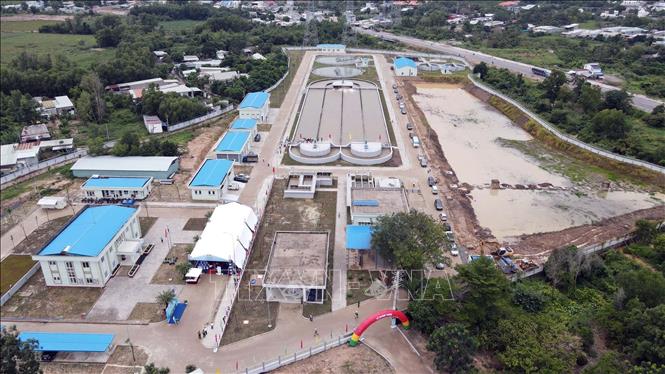 Toàn cảnh nhà máy xử lý nước thải Phú Mỹ. Ảnh: Đoàn Mạnh Dương-TTXVN