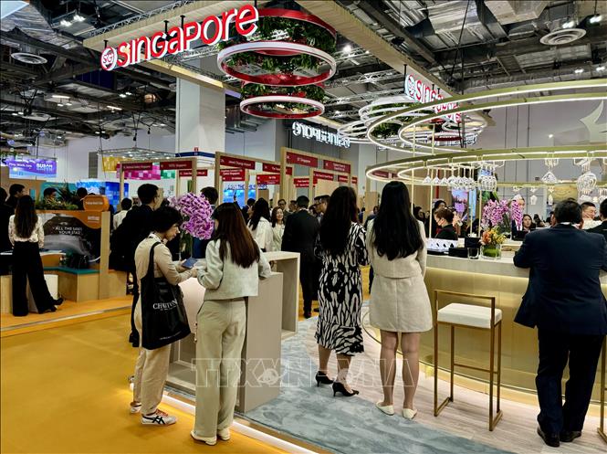 Một gian hàng tại hội chợ ITB Asia 2024. Ảnh: Đỗ Vân-PV TTXVN tại Singapore