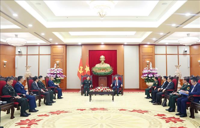 Tổng Bí thư Tô Lâm tiếp Phó Chủ tịch Quân ủy Trung ương Trung Quốc Trương Hựu Hiệp. Ảnh: Thống Nhất – TTXVN