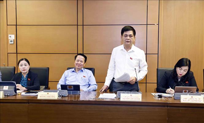 Đại biểu Quốc hội tỉnh Thái Nguyên Nguyễn Lâm Thành phát biểu ý kiến. Ảnh: Doãn Tấn - TTXVN
