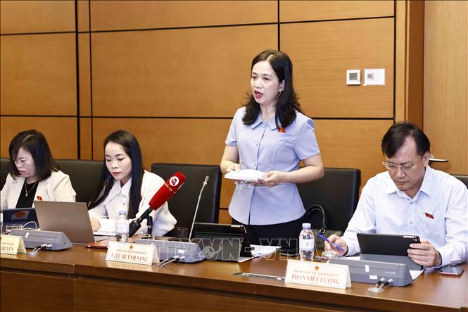 Đại biểu Quốc hội tỉnh Bình Phước Điểu Huỳnh Sang phát biểu ý kiến. Ảnh: Doãn Tấn - TTXVN