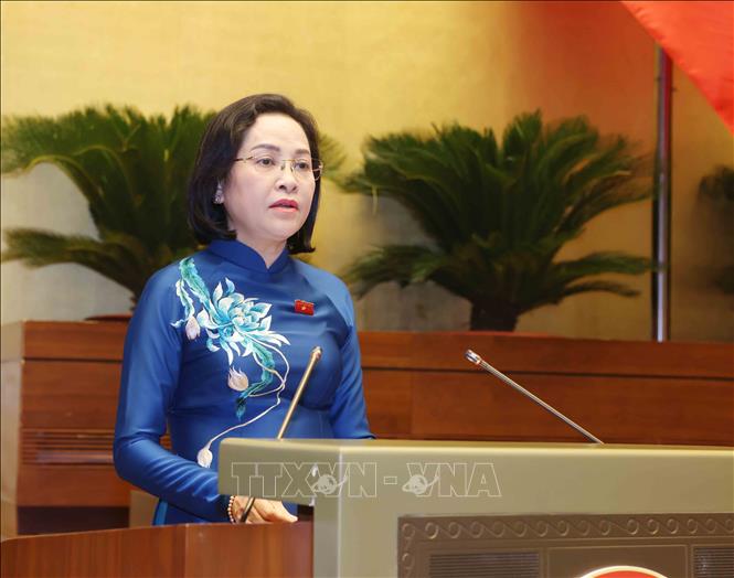 Phó Chủ tịch Quốc hội Nguyễn Thị Thanh phát biểu tại phiên họp. Ảnh: Phương Hoa – TTXVN