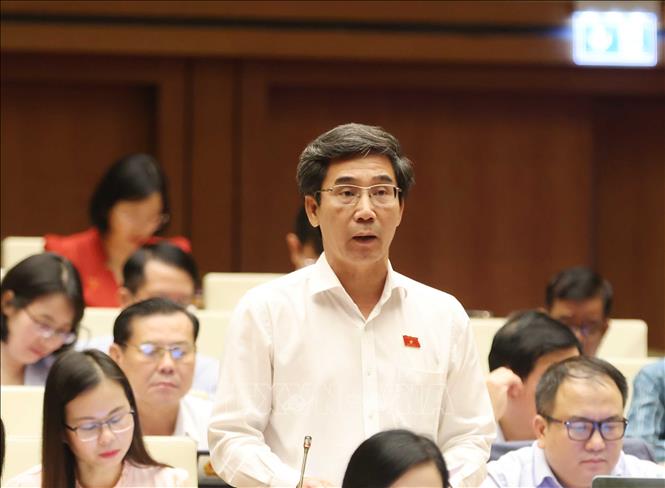 Đại biểu Quốc hội thành phố Đà Nẵng Trần Chí Cường phát biểu. Ảnh: Phương Hoa – TTXVN