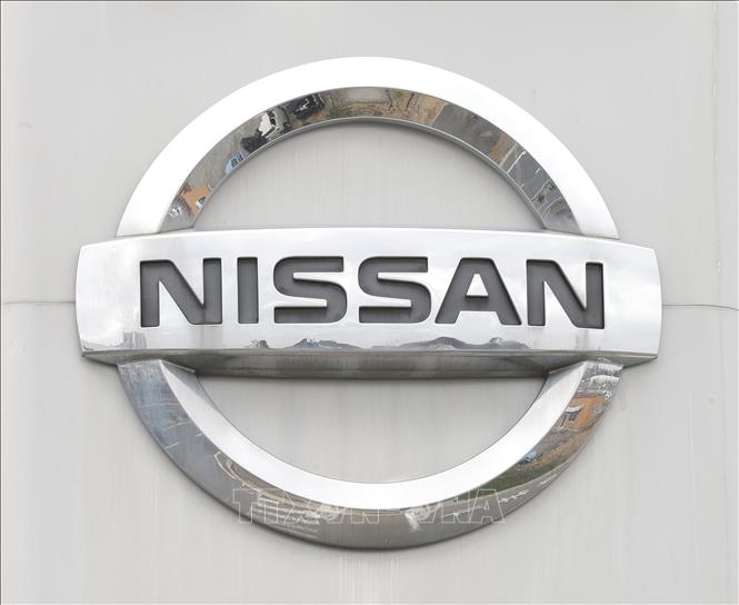 Biểu tượng hãng ô tô Nissan. Ảnh: Kyodo/TTXVN