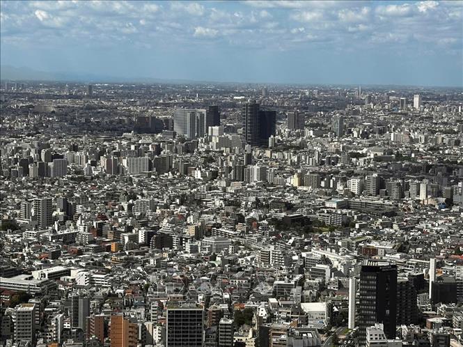 Toàn cảnh thủ đô Tokyo nhìn từ trên cao./. Ảnh: Nguyễn Tuyến - Pv TTXVN tại Nhật Bản