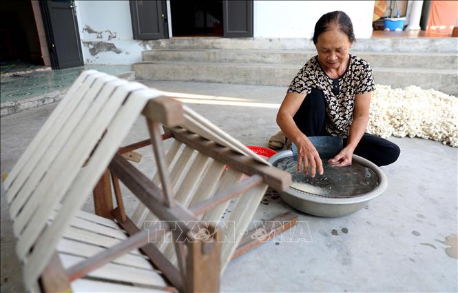 Làng nghề dệt đũi Nam Cao, xã Thống Nhất (Kiến Xương, Thái Bình) có tuổi đời gần 400 năm từng bị mai một, đang dần hồi sinh. Ảnh: Thế Duyệt – TTXVN 