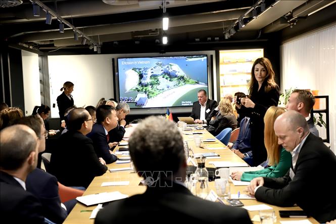 A view of the Vietnam-Sweden business forum. VNA Photo: Phương Hoa