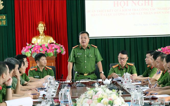 Thượng tá Trần Minh Cường, Trưởng Công an huyện Đại Từ (Thái Nguyên). Ảnh: Trần Trang - TTXVN