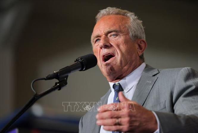 Ông Robert F. Kennedy Jr. phát biểu tại Walker, bang Michigan (Mỹ), ngày 27/9/2024. Ảnh:  REUTERS/TTXVN