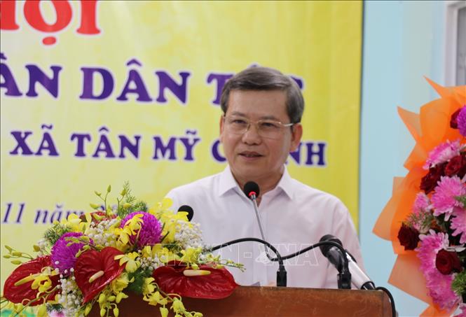 Đồng chí Lê Minh Trí phát biểu tại ngày hội. Ảnh: Hữu Chí - TTXVN