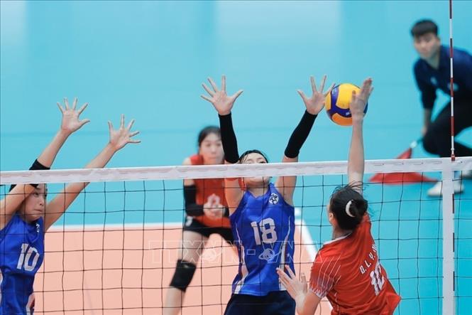 Đội Geleximco Thái Bình chơi lấn lướt, thắng áp đảo Hà Nội với tỷ số 3-0. Ảnh: Minh Quyết - TTXVN