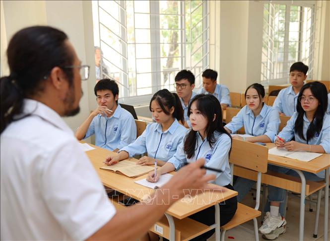 Khoa Sư phạm với sứ mệnh gìn giữ và kết nối truyền thống Hà Nội văn hiến, là nơi đào tạo đội ngũ giáo viên cho Thủ đô và cả nước. Ảnh: Thanh Tùng - TTXVN