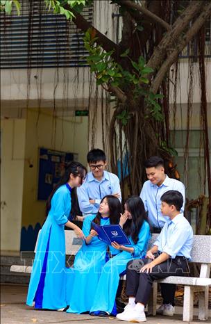 Tại khoa Sư phạm, sinh viên được tham gia các chương trình tiên tiến, định hướng nghề nghiệp ứng dụng, học cùng lúc 2 chương trình, song ngữ … Ảnh: Thanh Tùng - TTXVN