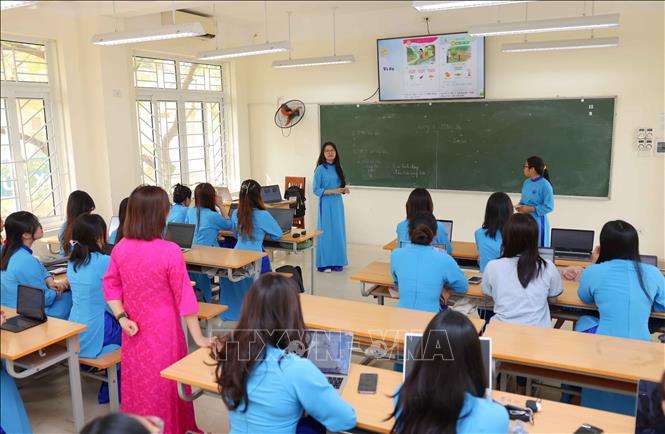 Với môi trường học tập và phát triển nghề nghiệp thân thiện – nhân văn – hiện đại, Khoa Sư phạm đang từng ngày chắp cánh cho ước mơ đứng trên bục giảng, trở thành nhà giáo tốt trong tương lai của sinh viên. Ảnh: Thanh Tùng - TTXVN 