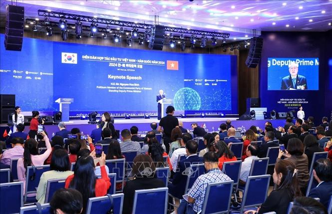 Diễn đàn hợp tác đầu tư Việt Nam - Hàn Quốc năm 2024. Ảnh: Tuấn Anh - TTXVN