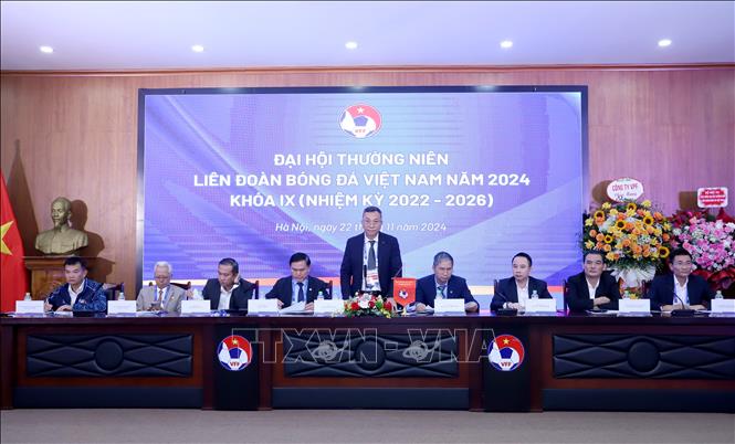 Đoàn Chủ tịch điều hành Đại hội. Ảnh: VFF/TTXVN phát
