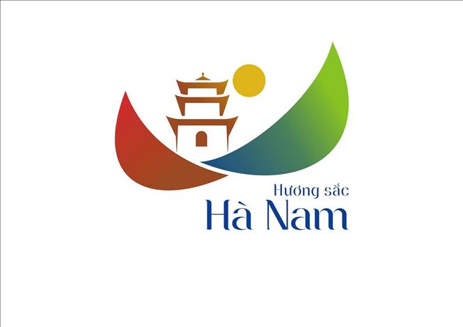 Tác phẩm giải Nhất của tác giả Đào Anh Tài (Đà Nẵng) được chọn làm logo du lịch Hà Nam. Ảnh: TTXVN phát