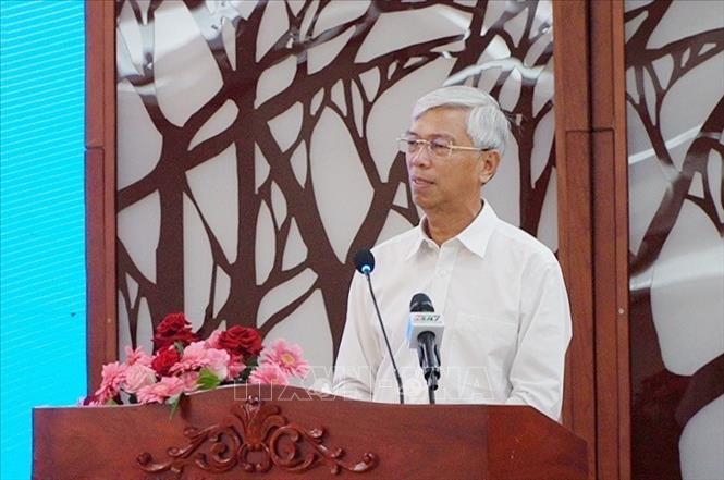 Ông Võ Văn Hoan, Phó Chủ tịch UBND Thành phố Hồ Chí Minh phát biểu tại chương trình. Ảnh: Thu Hương - TTXVN                             
