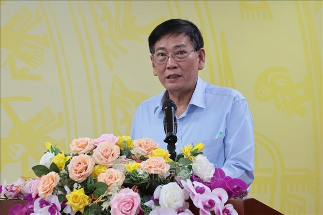 Phó Chủ tịch Thường trực UBND tỉnh Bình Dương Mai Hùng Dũng phát biểu. Ảnh: TTXVN phát