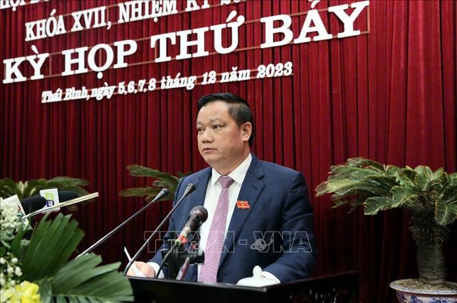 Ông Nguyễn Khắc Thận được bầu giữ chức Bí thư Tỉnh ủy Thái Bình, nhiệm kỳ 2020 - 2025. Ảnh: TTXVN phát