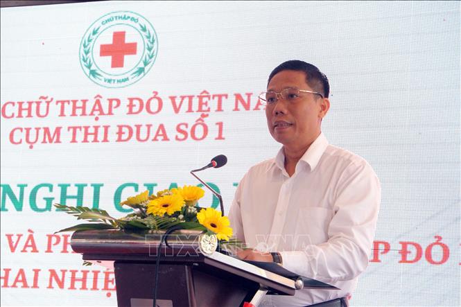 Phó Chủ tịch Ủy ban nhân dân thành phố Cần Thơ Nguyễn Thực Hiện phát biểu tại hội nghị. Ảnh: Trung Kiên - TTXVN