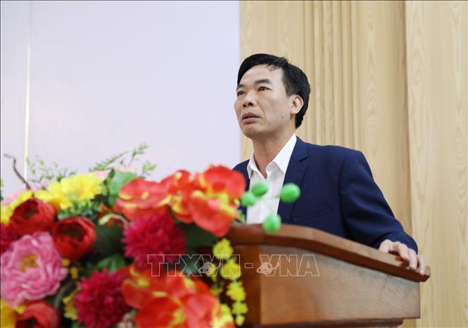 Ông Nguyễn Đắc Thủy, Giám đốc Sở Văn hóa Thể thao và du lịch tỉnh Phú Thọ phát biểu tại Hội thảo. Ảnh: Tạ Toàn – TTXVN