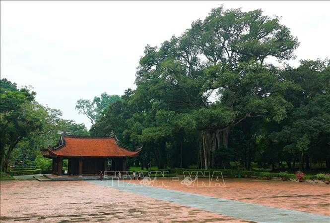 Sân rồng rộng hơn 3.500m2 là nơi diễn ra các nghi thức tế lễ tại khu di tích. Ảnh: Thanh Tùng - TTXVN