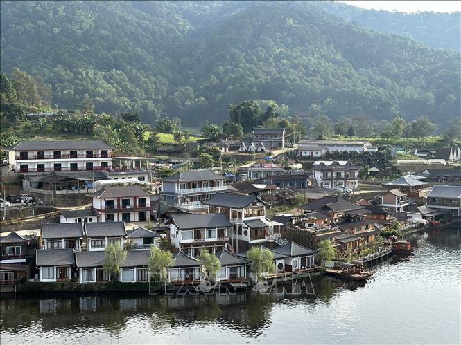 Làng Tình yêu Thái (Ban Rak Thai) - ngôi làng được mệnh danh là đẹp nhất Thái Lan ở Mae Hong Son. Ảnh: Huy Tiến - P/v TTXVN tại Thái Lan
