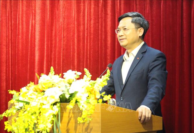 Phó Chủ tịch UBND thành phố Hà Nội Hà Minh Hải phát biểu tại buổi lễ. 