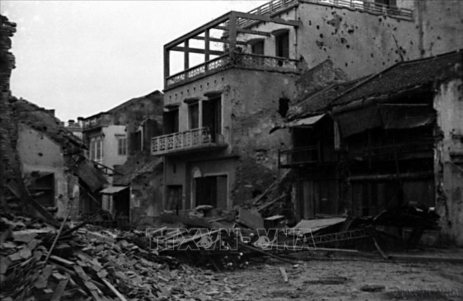 Thủ đô trong những ngày kháng chiến (1946). Ảnh: Tư liệu TTXVN