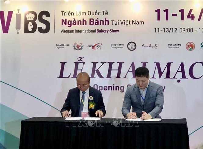 Đại diện các hiệp hội, doanh nghiệp ký kết hợp tác. Ảnh: Mỹ Phương - TTXVN