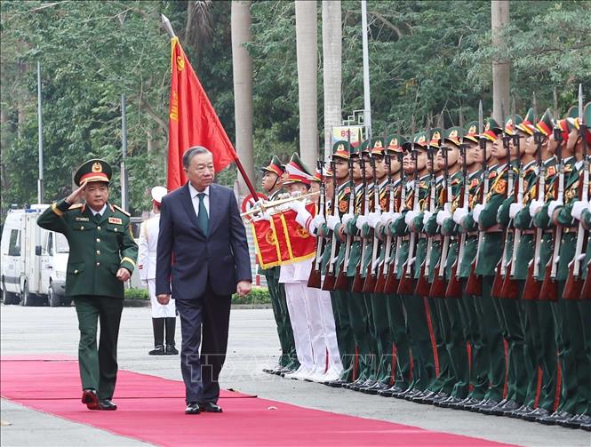 Tổng Bí thư Tô Lâm đến dự lễ kỷ niệm. Ảnh: Thống Nhất-TTXVN