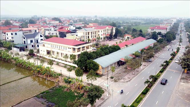 Một góc của xã Nguyệt Đức, huyện Yên Lạc, tỉnh Vĩnh Phúc. Ảnh: Hoàng Hùng - TTXVN