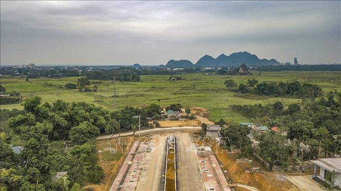 Điểm cuối của dự án bắt vào Khu công nghiệp Nhuận Trạch thuộc địa bàn xã Nhuận Trạch huyệ Lương Sơn. Ảnh: Trọng Đạt-TTXVN