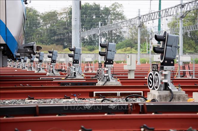 The signal light system at the Long Binh depot. VNA Photo: Hồng Đạt