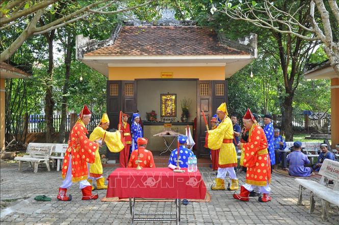 Nghi thức tế Thần Nông. Ảnh: Ánh Tuyết - TTXVN