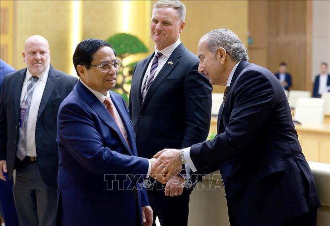 Prime Minister Pham Minh Chinh receives the USABC delegation. VNA Photo: Dương Giang