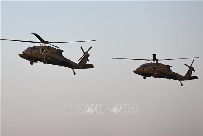 (Tư liệu) Trực thăng UH-60 Black Hawk của Không lực Mỹ tham gia cuộc tập trận của NATO ở Rzeszow, Ba Lan. Ảnh: PAP/TTXVN