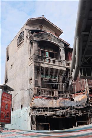 Quán quán cà phê khiến 11 người tử vong tại số 258 Phạm Văn Đồng, Bắc Từ Liêm, Hà Nội. Ảnh: Hoàng Hiếu - TTXVN