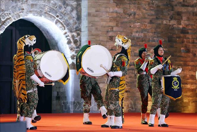 Chương trình biểu diễn của Đoàn quân nhạc Quân đội Malaysia. Ảnh: Phạm Kiên - TTXVN