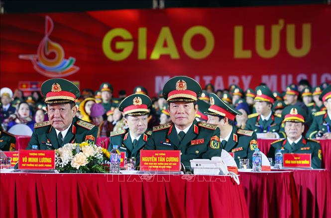 Đại tướng Nguyễn Tân Cương, Uỷ viên Trung ương Đảng, Tổng Tham mưu trưởng Quân đội nhân dân Việt Nam, Thứ trưởng Bộ Quốc phòng tham dự buổi lễ. Ảnh: Phạm Kiên - TTXVN