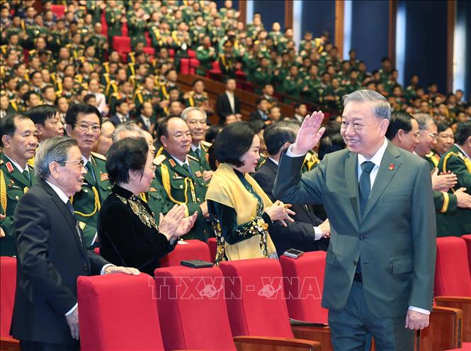 Tổng Bí thư Tô Lâm đến dự Lễ kỷ niệm 80 năm Ngày thành lập Quân đội nhân dân Việt Nam. Ảnh: Thống Nhất – TTXVN