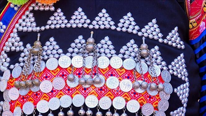 Patterns on a blouse of Ha Nhi women. VNA/Photo by courtesy