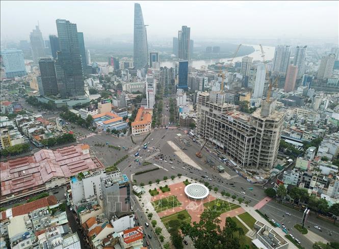 The Ben Thanh underground station in District 1, the largest and most modern on HCMC’s metro line, is situated in front of the city’s iconic Ben Thanh Market. VNA Photo: Quốc Khánh