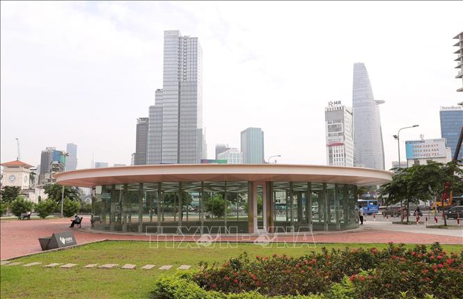The Ben Thanh underground station in District 1, the largest and most modern on HCMC’s metro line, is situated in front of the city’s iconic Ben Thanh Market. VNA Photo: Quốc Khánh