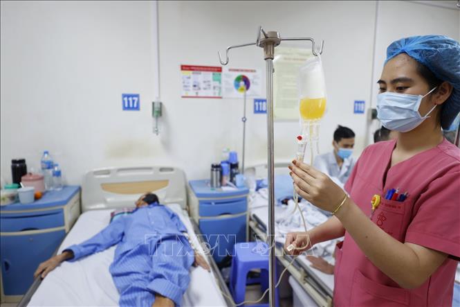 Trong lĩnh vực khám chữa bệnh và xét nghiệm, Viện đã có những bước tiến cả về số lượng và chất lượng. Viện trở thành cơ sở điều trị bệnh máu và cơ quan tạo máu lớn nhất cả nước. Ảnh: Minh Quyết - TTXVN