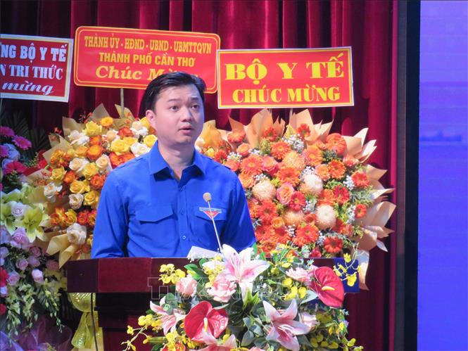 Ông Nguyễn Minh Triết, Bí thư Trung ương Đoàn Thanh niên Cộng sản Hồ Chí Minh, phát biểu tại Hội nghị. Ảnh: TTXVN phát